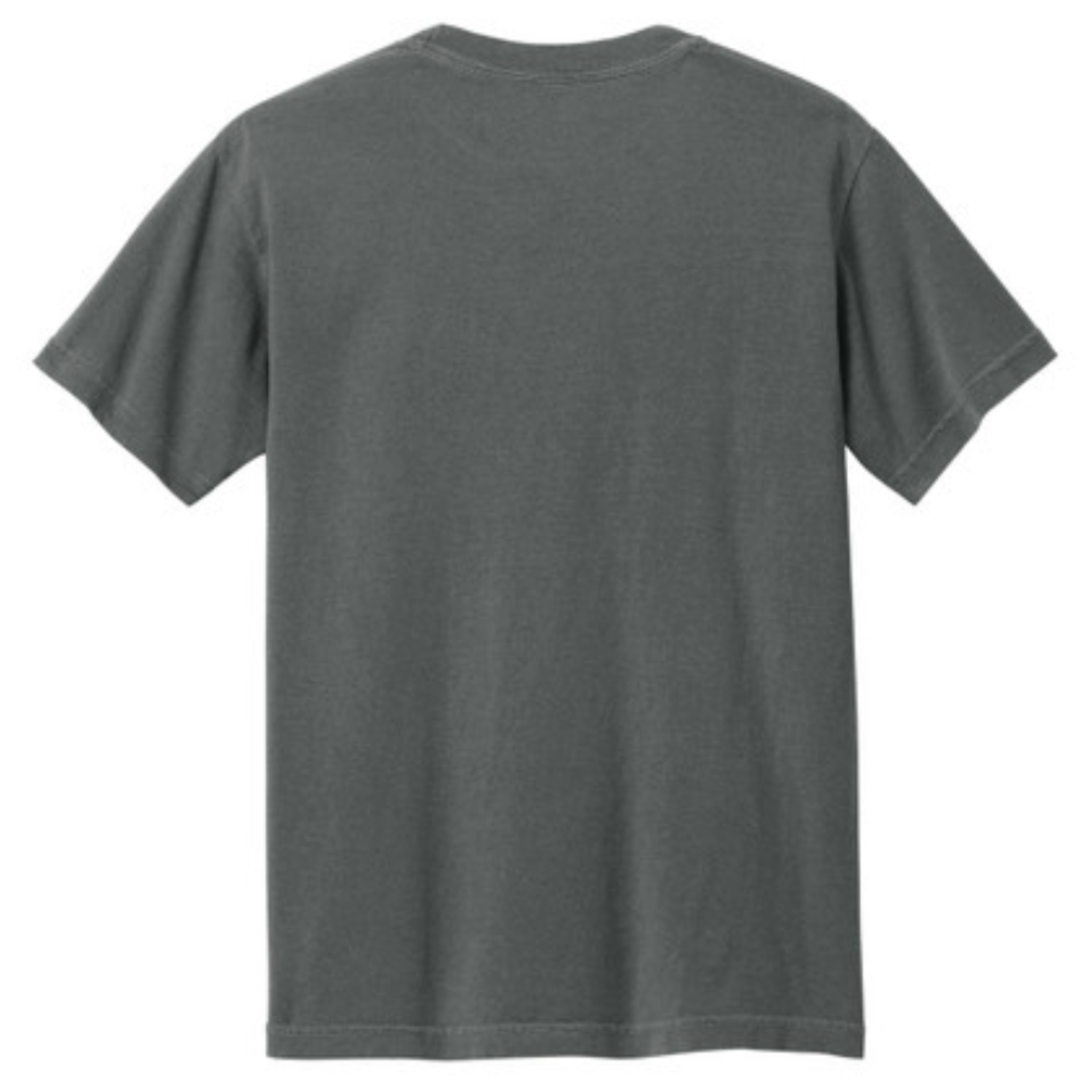 Faded black t-shirt on a white background