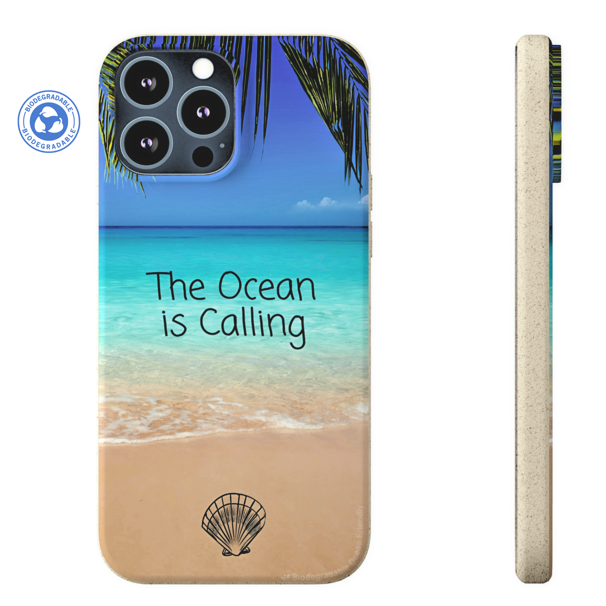 Biodegradable iPhone Case Palm Beach Theme Ocean Duty
