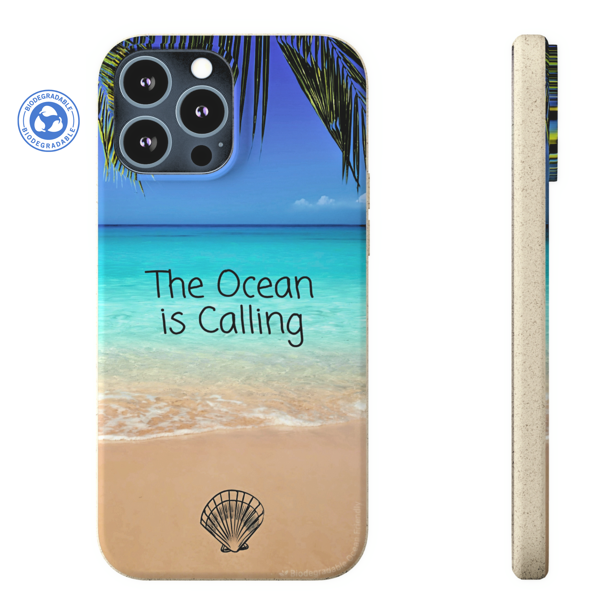 Biodegradable iPhone Case Palm Beach Theme Ocean Duty