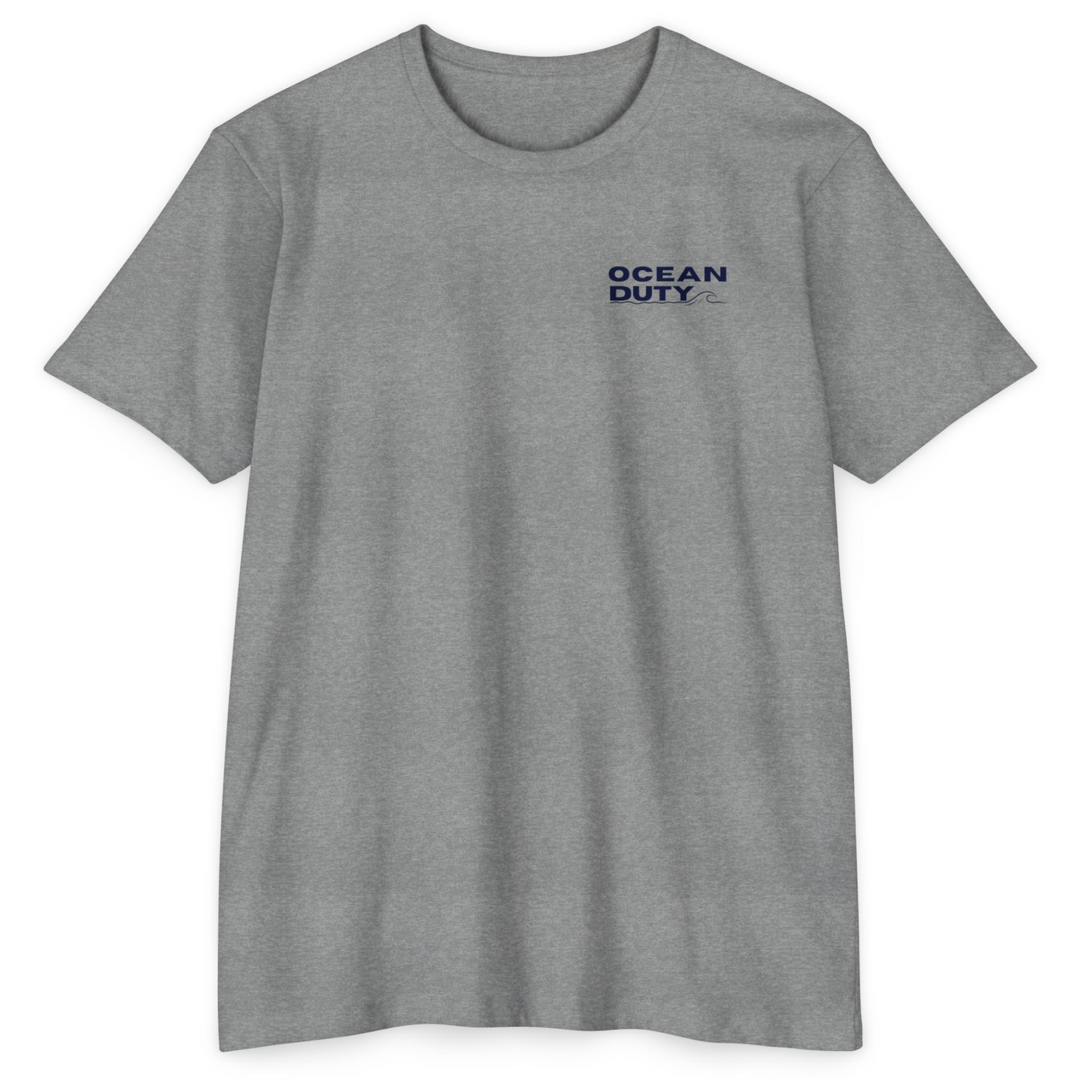 Grey Heather Soft T Shirt Beachware Ocean Conservation 