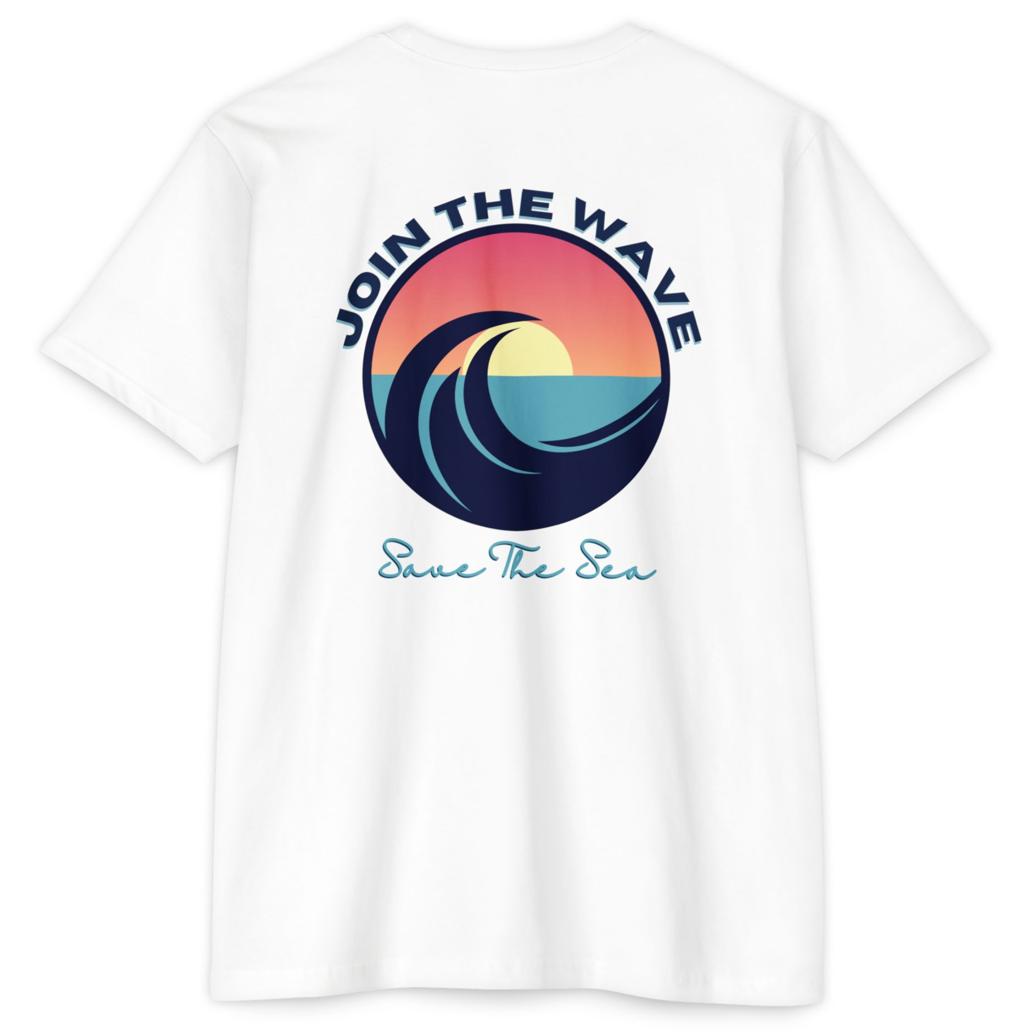 White Soft T Shirt Beachware Ocean Conservation back