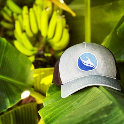 Ocean Duty Logo Embroidered Trucker Hat in Banana Tree