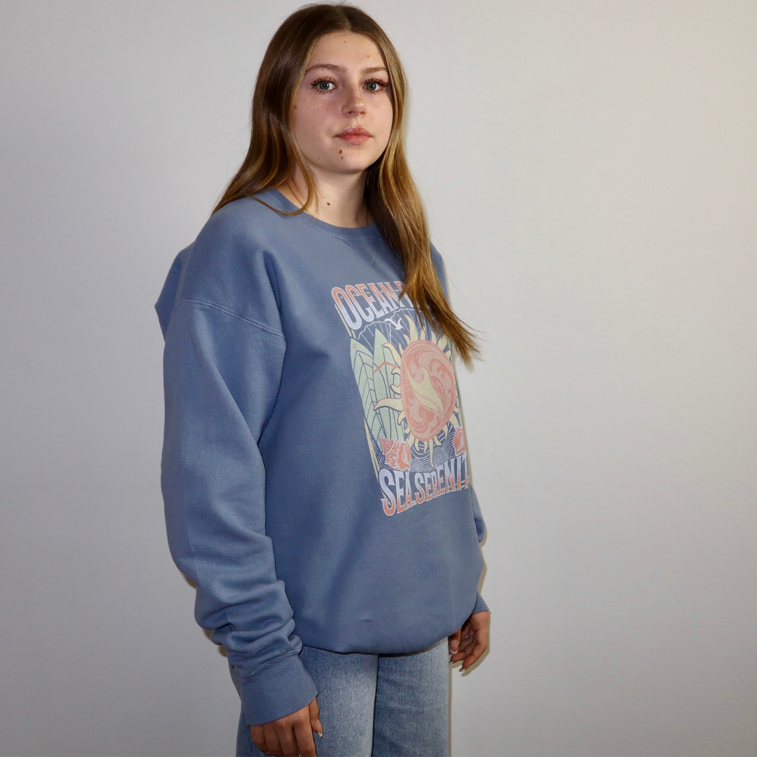 Ocean Duty Sea Serenity Vintage Beach Sweatshirt