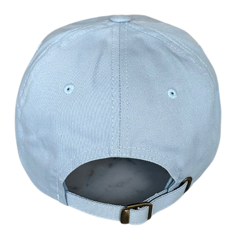 Back of a Light Blue Dad Hat with Ocean Duty Embroidery