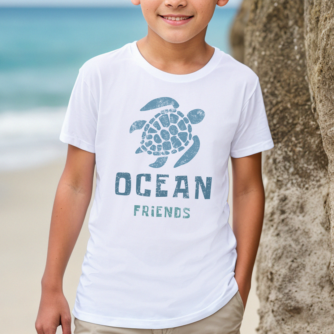 Ocean Friends Youth Tee White