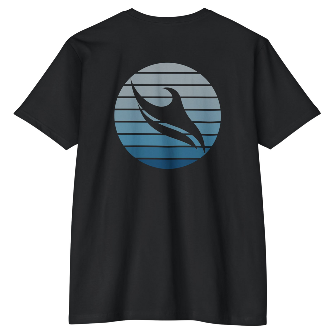 Black T shirt Ocean Colors Conservation