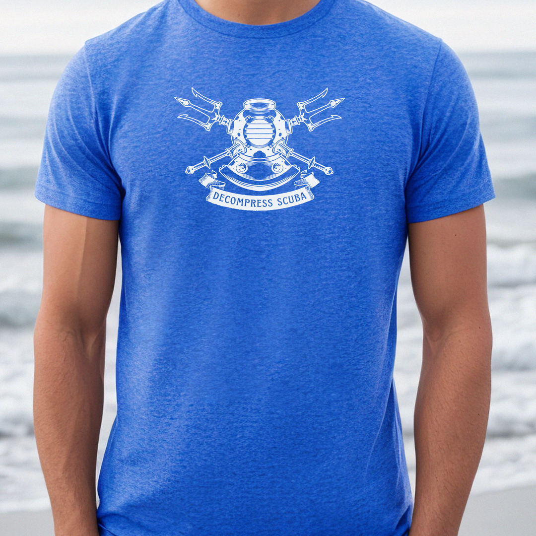 Blue Scuba Tshirt Diving Helmet